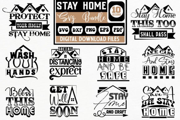 Download Stay Home Svg Design Bundle - Stay home svg Collection