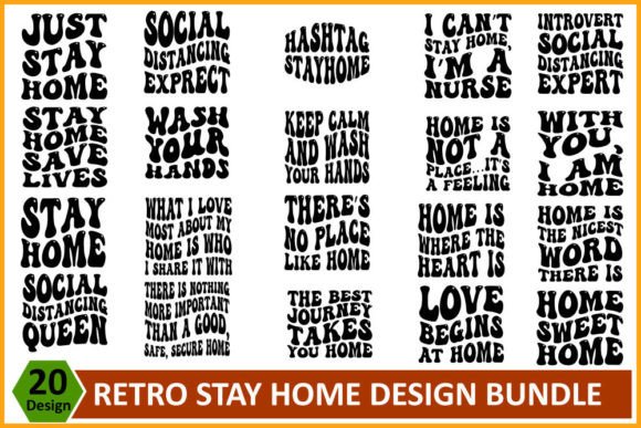 Download Retro Stay Home SVG Design Bundle - Premium Resources