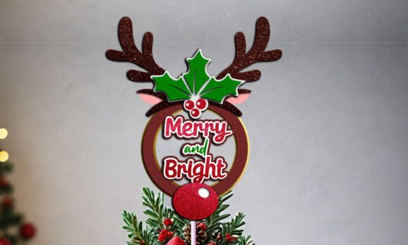 Download Merry and Bright Cake Topper SVG - Merry Collection